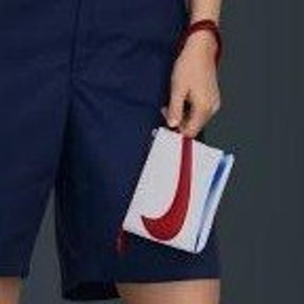 Nike Cortez Wristlet Wallet Pouch Red Blue White Unisex OSFM